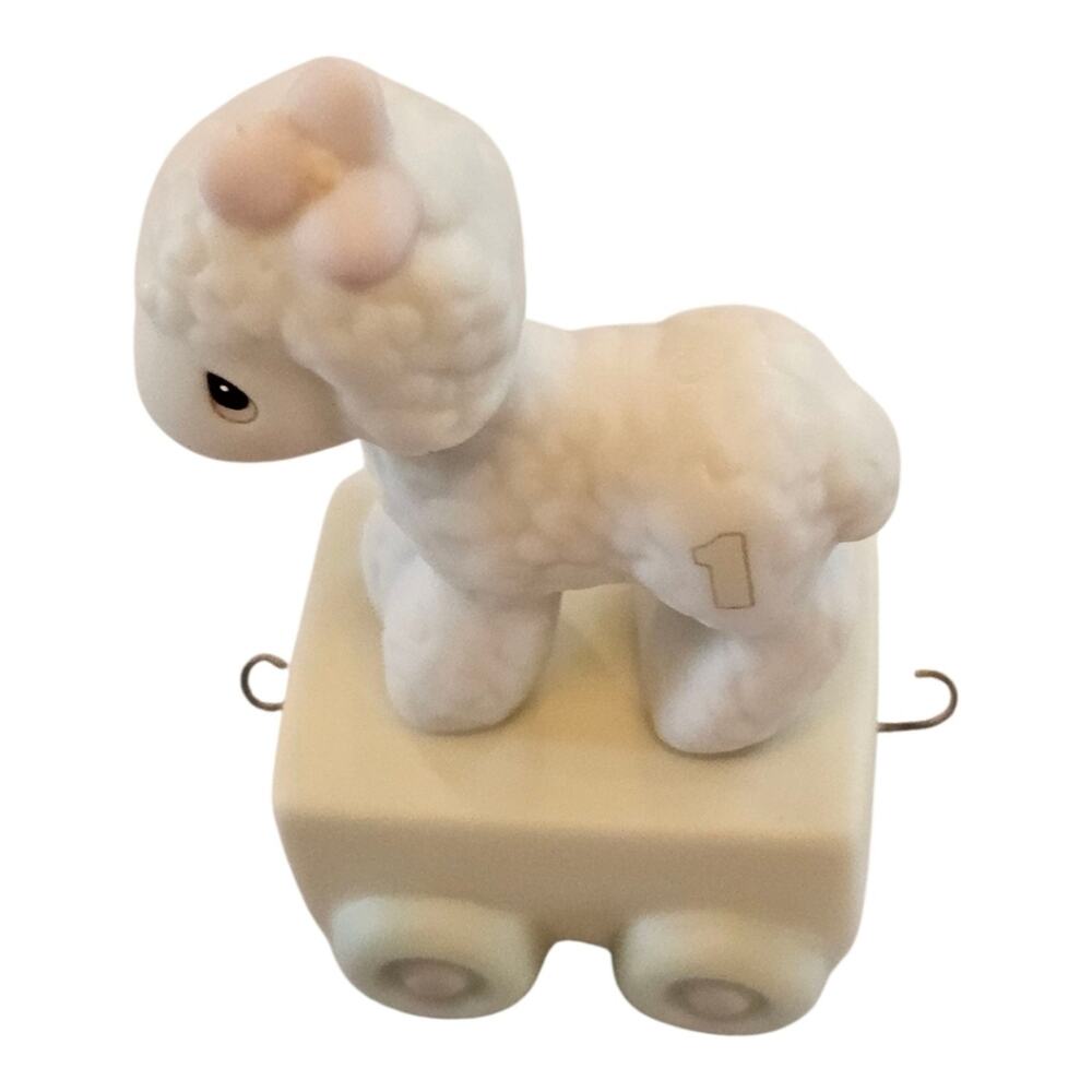 Precious Moments Birthday Train 1st Happy Birthday Little Lamb 1985 - Picture 6 of 7